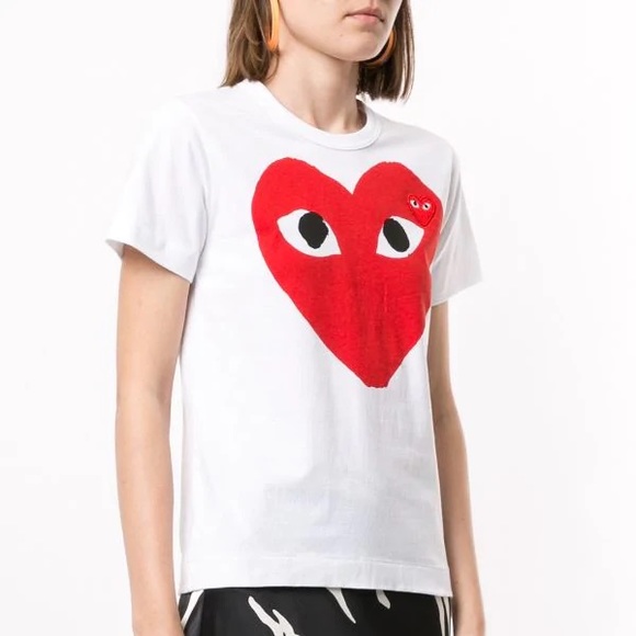 heart print logo patch T-shirt - Picture 2 of 4